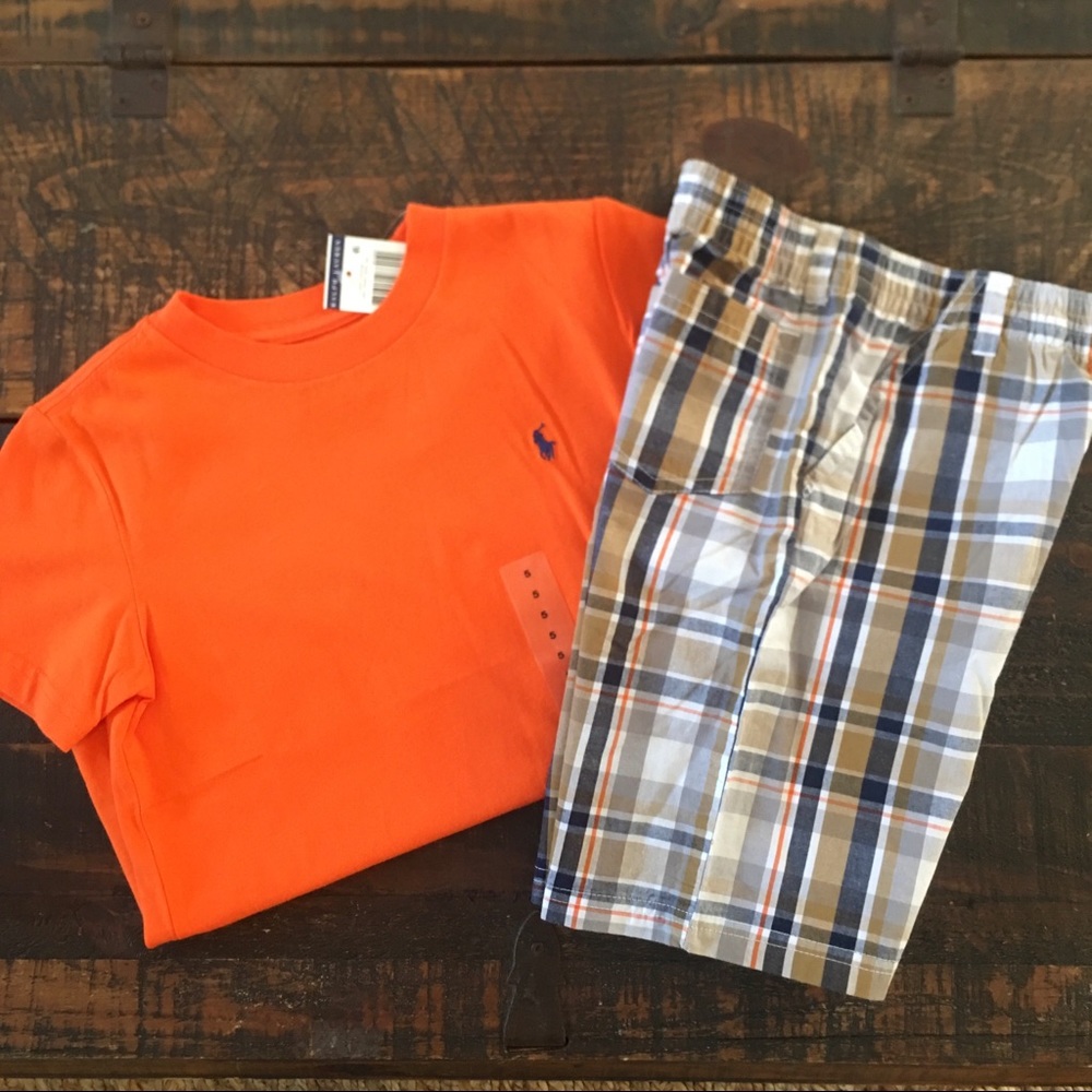 🛳NWT- Polo by Ralph Lauren T-shirt w/plaid shorts